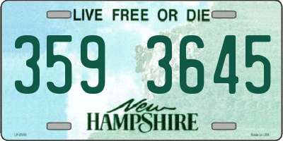 NH license plate 3593645