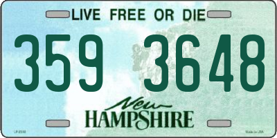NH license plate 3593648