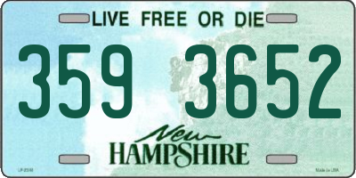 NH license plate 3593652