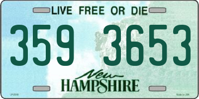 NH license plate 3593653