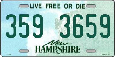 NH license plate 3593659