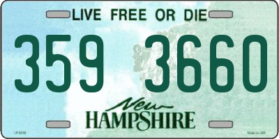 NH license plate 3593660
