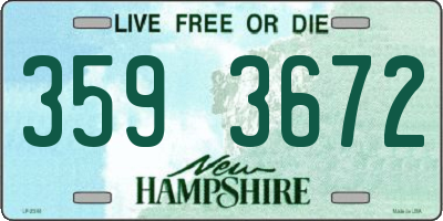 NH license plate 3593672