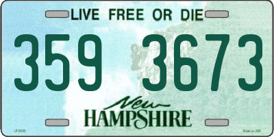 NH license plate 3593673