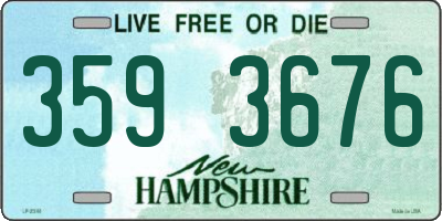 NH license plate 3593676