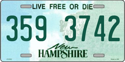NH license plate 3593742