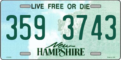 NH license plate 3593743