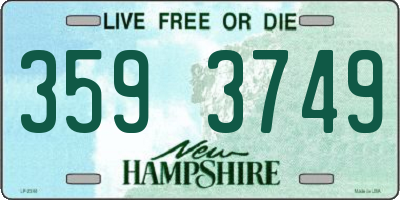NH license plate 3593749
