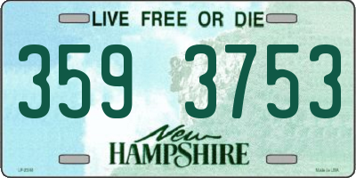 NH license plate 3593753