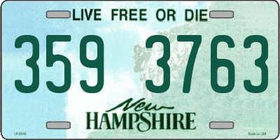 NH license plate 3593763