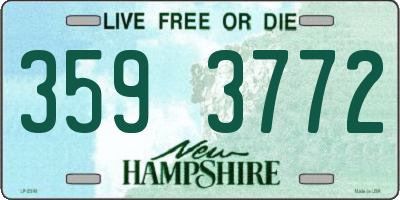 NH license plate 3593772
