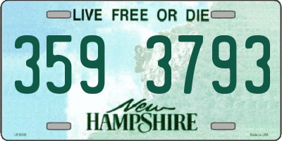 NH license plate 3593793