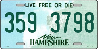 NH license plate 3593798