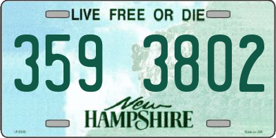 NH license plate 3593802
