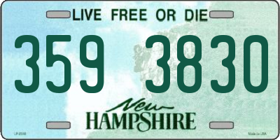 NH license plate 3593830