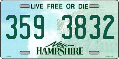 NH license plate 3593832