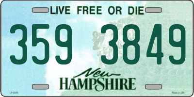 NH license plate 3593849