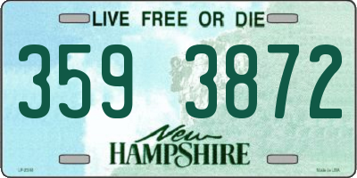 NH license plate 3593872