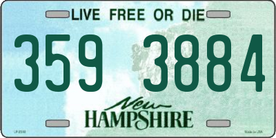 NH license plate 3593884