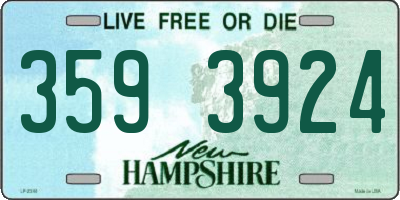 NH license plate 3593924