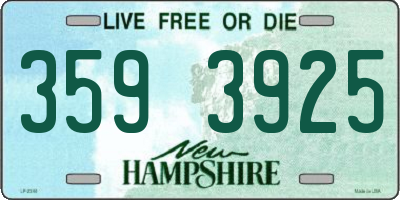 NH license plate 3593925