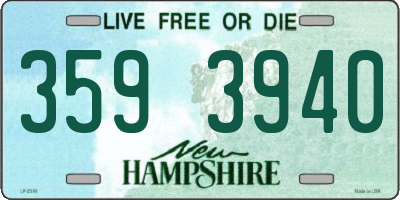 NH license plate 3593940