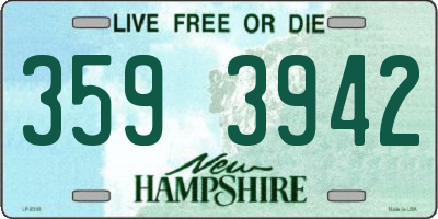 NH license plate 3593942