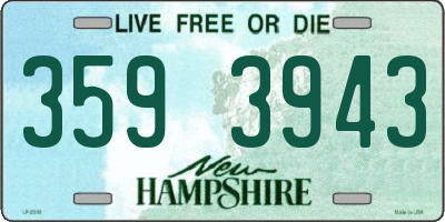 NH license plate 3593943