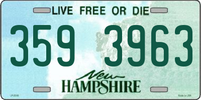 NH license plate 3593963