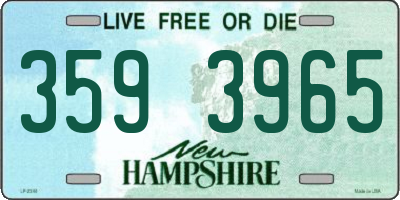NH license plate 3593965