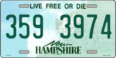 NH license plate 3593974