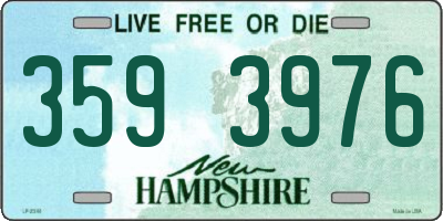 NH license plate 3593976