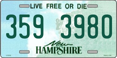 NH license plate 3593980
