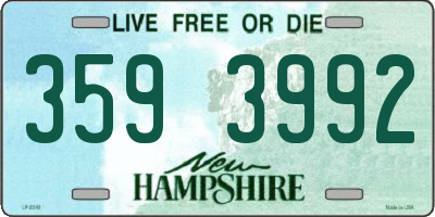 NH license plate 3593992