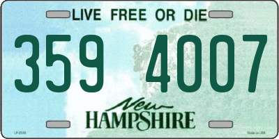NH license plate 3594007