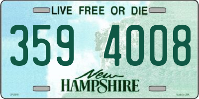 NH license plate 3594008