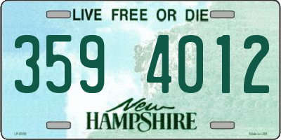 NH license plate 3594012