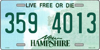 NH license plate 3594013