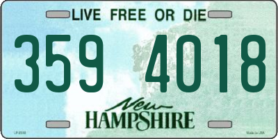 NH license plate 3594018