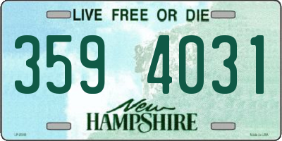 NH license plate 3594031