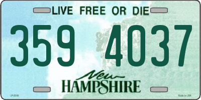 NH license plate 3594037
