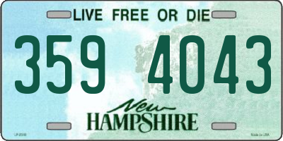 NH license plate 3594043