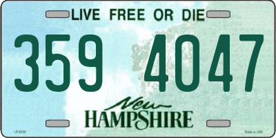 NH license plate 3594047