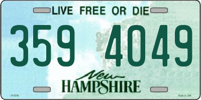 NH license plate 3594049