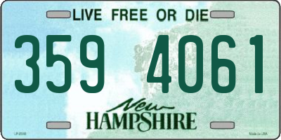 NH license plate 3594061