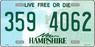 NH license plate 3594062