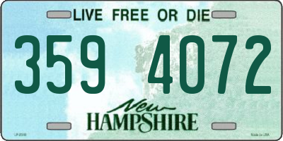 NH license plate 3594072