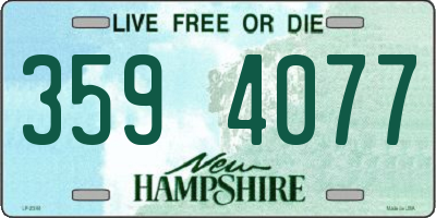 NH license plate 3594077