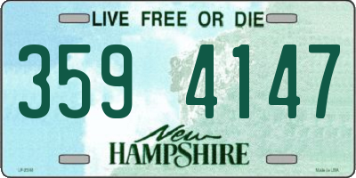 NH license plate 3594147