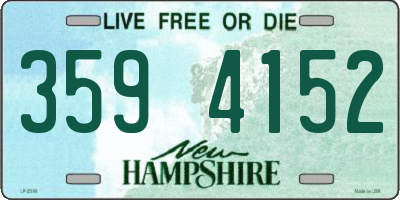NH license plate 3594152